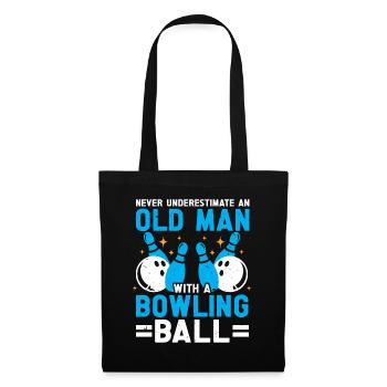 Boule de bowling Bowler - Sac en tissu - noir - Devant