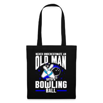 Bowling Ball Bowler - Stoffbeutel - Schwarz - Vorne