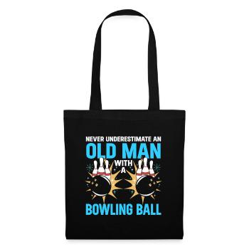 Boule de bowling Bowler - Sac en tissu - noir - Devant