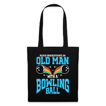 Bowling Ball Bowler - Stoffbeutel - Schwarz - Vorne