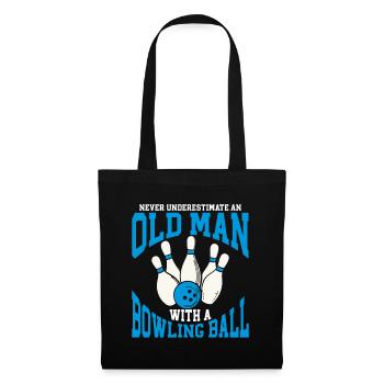 Bowling Ball Bowler - Stoffbeutel - Schwarz - Vorne