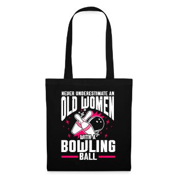 Bowling Ball Bowler - Stoffbeutel - Schwarz - Vorne