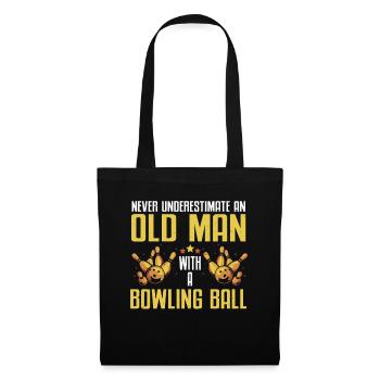 Boule de bowling Bowler - Sac en tissu - noir - Devant