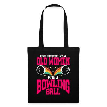 Boule de bowling Bowler - Sac en tissu - noir - Devant