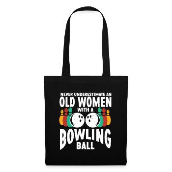 Bowling Ball Bowler - Stoffbeutel - Schwarz - Vorne
