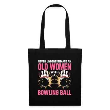 Boule de bowling Bowler - Sac en tissu - noir - Devant
