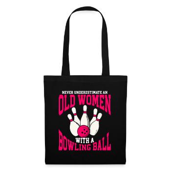 Boule de bowling Bowler - Sac en tissu - noir - Devant