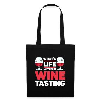 Wine Tasting Funny Wine Lover - Stoffbeutel - Schwarz - Vorne