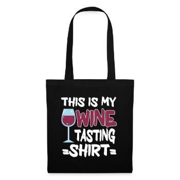 Wine Tasting Funny Wine Lover - Stoffbeutel - Schwarz - Vorne