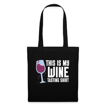 Wine Tasting Funny Wine Lover - Stoffbeutel - Schwarz - Vorne