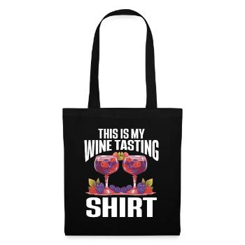 Wine Tasting Funny Wine Lover - Stoffbeutel - Schwarz - Vorne