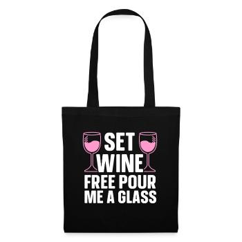 Wine Tasting Funny Wine Lover - Stoffbeutel - Schwarz - Vorne