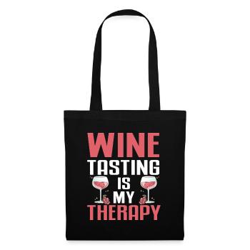 Wine Tasting Funny Wine Lover - Stoffbeutel - Schwarz - Vorne