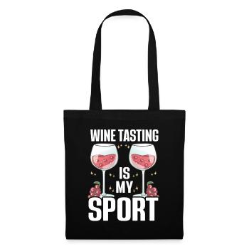 Wine Tasting Funny Wine Lover - Stoffbeutel - Schwarz - Vorne