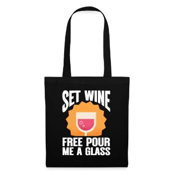 Wine Tasting Funny Wine Lover - Stoffbeutel - Schwarz - Vorne
