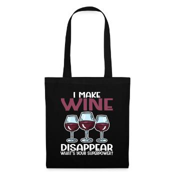 Wine Tasting Funny Wine Lover - Stoffbeutel - Schwarz - Vorne