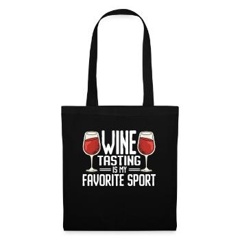 Wine Tasting Funny Wine Lover - Stoffbeutel - Schwarz - Vorne