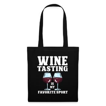 Wine Tasting Funny Wine Lover - Stoffbeutel - Schwarz - Vorne