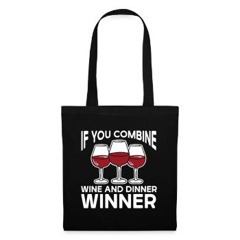 Wine Tasting Funny Wine Lover - Stoffbeutel - Schwarz - Vorne