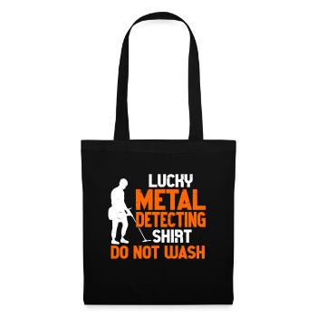Metal Detector Shirt for Men Lucky Metal Detecting - Stoffbeutel - Schwarz - Vorne