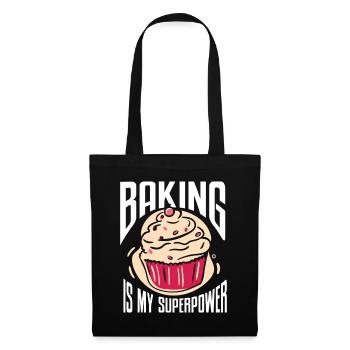 Baking Bakery Baker - Stoffbeutel - Schwarz - Vorne