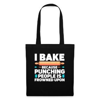 Baking Bakery Baker - Stoffbeutel - Schwarz - Vorne
