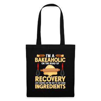 Baking Bakery Baker - Stoffbeutel - Schwarz - Vorne