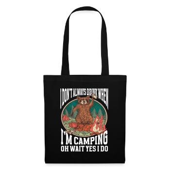 Camping Campfire Camper - Stoffbeutel - Schwarz - Vorne