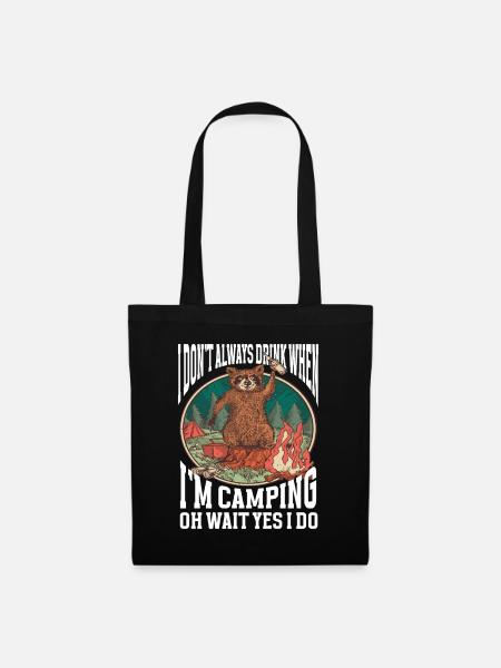 Camping Campfire Camper - Stoffbeutel - Schwarz