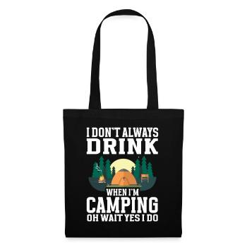 Camping Campfire Camper - Stoffbeutel - Schwarz - Vorne