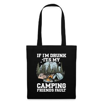 Camping Campfire Camper - Stoffbeutel - Schwarz - Vorne