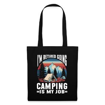 Camping Campfire Camper - Stoffbeutel - Schwarz - Vorne