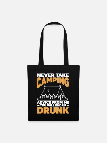 Camping Campfire Camper - Stoffbeutel - Schwarz