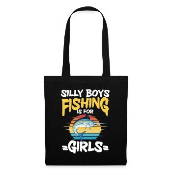 Fishing Design Fish Lover Fisherman - Stoffbeutel - Schwarz - Vorne