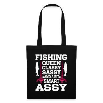 Fishing Design Fish Lover Fisherman - Stoffbeutel - Schwarz - Vorne