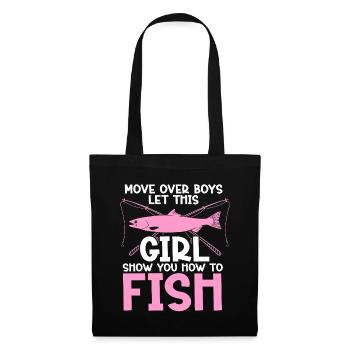 Fishing Design Fish Lover Fisherman - Stoffbeutel - Schwarz - Vorne