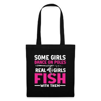 Fishing Design Fish Lover Fisherman - Stoffbeutel - Schwarz - Vorne