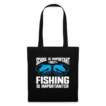 Fishing Design Fish Lover Fisherman - Stoffbeutel - Schwarz - Vorne