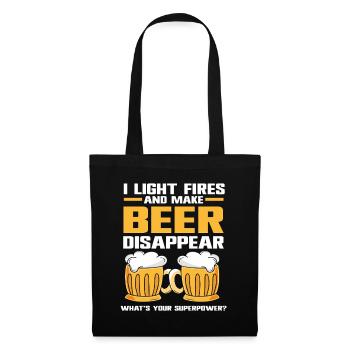Brassage de bière amusant - Sac en tissu - noir - Devant