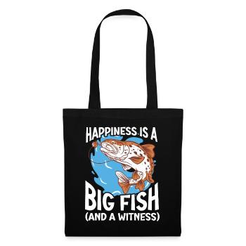 Fishing Design Fish Lover Fisherman - Stoffbeutel - Schwarz - Vorne