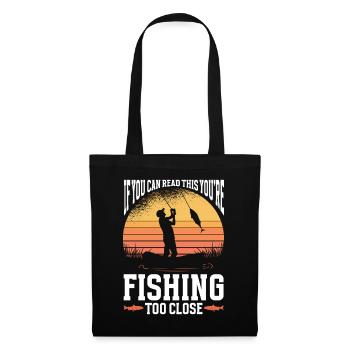 Fishing Design Fish Lover Fisherman - Stoffbeutel - Schwarz - Vorne