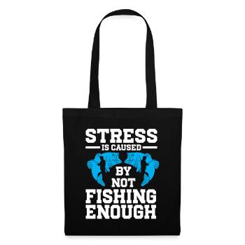Fishing Design Fish Lover Fisherman - Stoffbeutel - Schwarz - Vorne