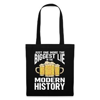 Brassage de bière amusant - Sac en tissu - noir - Devant