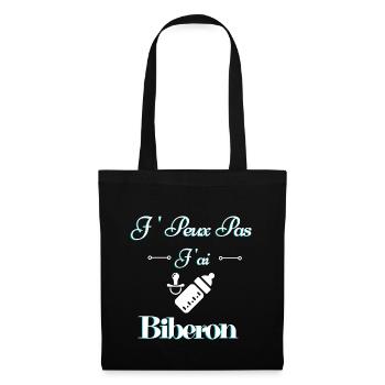 J peux pas j'ai biberon - Sac en tissu - noir - Devant
