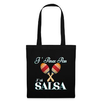 je peux pas j'ai salsa - Sac en tissu - noir - Devant