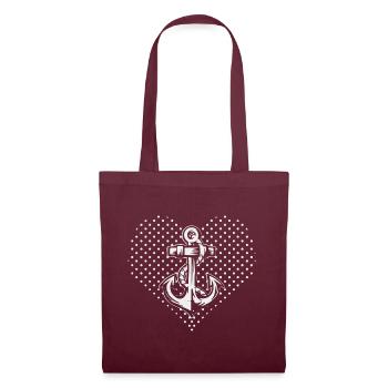 Rockabilly Herzanker Rockabella Retro 50s - Sac en tissu - bordeaux - Devant