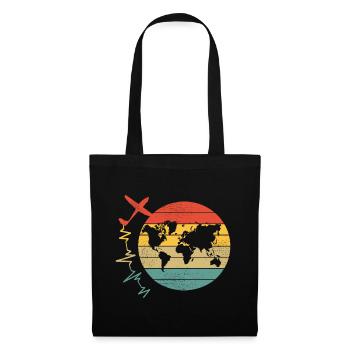 Glider Glider World Map Heartbeat - Tote Bag - black - Front