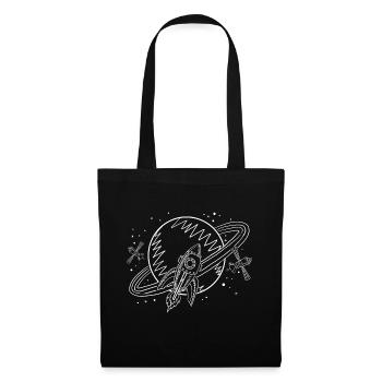 Space Rocket Space Saturn Gift - Tote Bag - black - Front