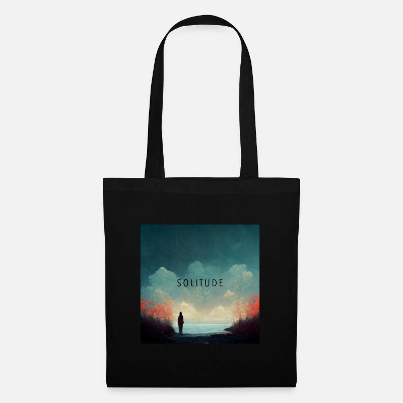Solitude - Lonely Man - Sac en tissu - noir