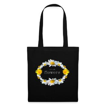 Flowers - Stoffbeutel - Schwarz - Vorne
